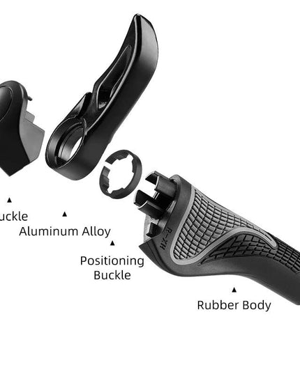 ROCKBROS MTB Bicycle Grips Horns Shofar Vice Handlebar Grips Cycling Shockproof Dust-proof Bike Grips Rubber Bilateral Locked