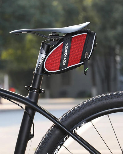 ROCKBROS Bike Bag 3D Shell Rainproof Saddle Bag Reflective Bicycle Bag Shockproof Cycling Rear Seatpost Bag MTB Bike Accessories