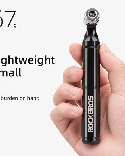 ROCKBROS Mini 130PSI Bicycle Pump Aluminum Alloy Wear-resistant Portable Drop-proof Bike Inflator For AV FV Ultralight Air Pump