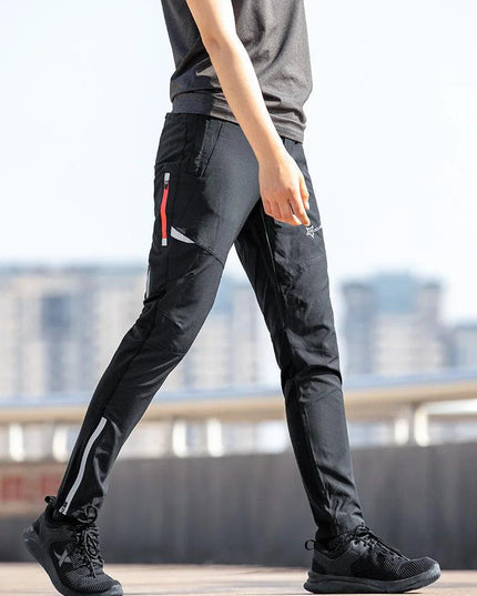 ROCKBROS Light Comfortable Cycling Pants Men Women Spring Summer Breathable Hight Elasticity Sports Pants Reflective Trousers
