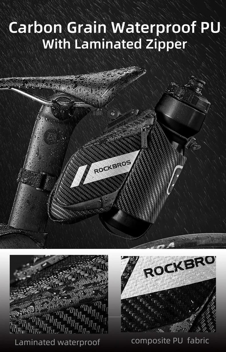 ROCKBROS 1.5L Bicycle Bag Water Repellent Durable Reflective MTB Road Bike With Water Bottle Pocket Bike Bag Accessories