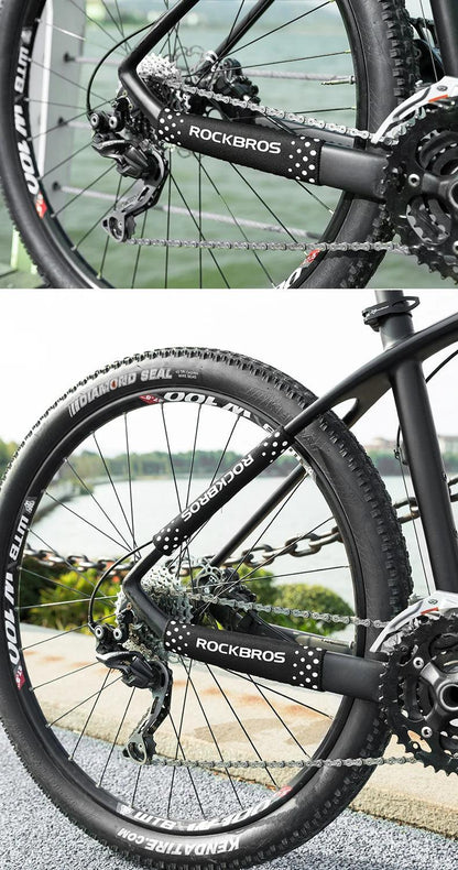 ROCKBROS Bicycle Chain Protection Cycling Ultralight Chain Guard Cover Quick Dry Chain Protector Stay Rear Fork Bike Accessories