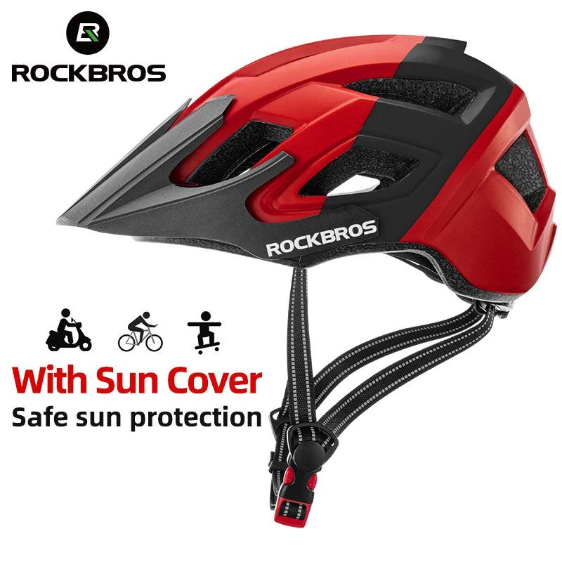 ROCKBROS Electric Bicycle Helmet Men Women Breathable Shockproof MTB Road Bike Safety Helmet Cycling Aero Helmet Bike Equipment