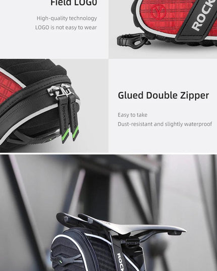 ROCKBROS Bike Bag 3D Shell Rainproof Saddle Bag Reflective Bicycle Bag Shockproof Cycling Rear Seatpost Bag MTB Bike Accessories