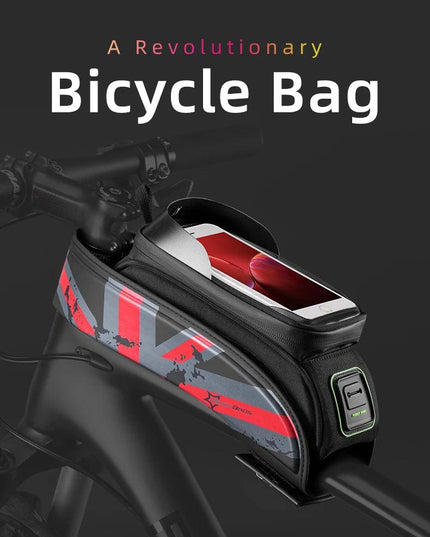 ROCKBROS Bicycle Bag MTB Road Bike Bag Rainproof Touch Screen Cycling Front Tube Frame Bag 5.8/6.0 Phone Case Bike Accessories