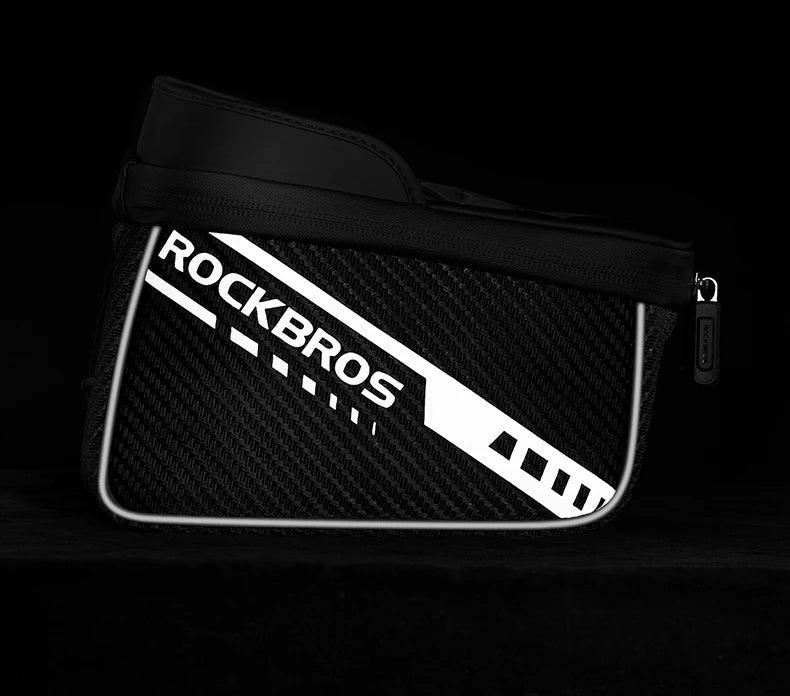 ROCKBROS Front Bike Bag Sensitive Touch Screen Reflective 1L Bicycle Bag Double Zipper Separate Storage Bag MTB Bike Accessories