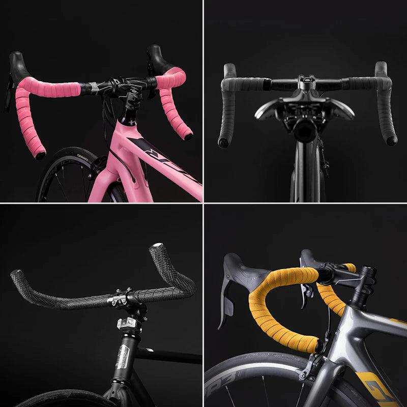 ROCKBROS Cycling Handle Belt Bike Bicycle Cork Sport Handlebar Bandage Wrap Bent Bar EVA Tape+2 Bar Plug Bicycle Accessories