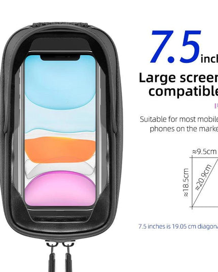 ROCKBROS Front Bike Bag Sensitive Touch Screen Reflective 1L Bicycle Bag Double Zipper Separate Storage Bag MTB Bike Accessories