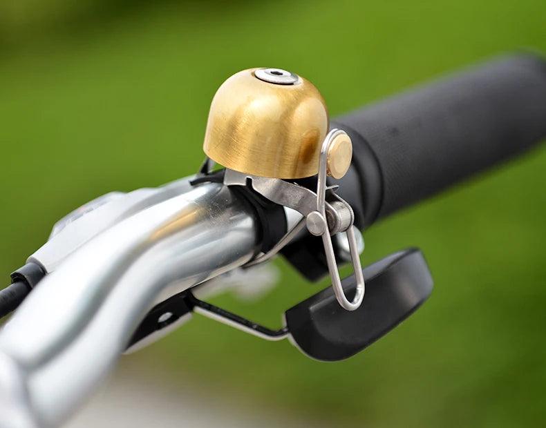 ROCKBROS Bicycle Vintage Brass Bell Ring Clear Sound Quality MTB Road Bike Retro Bell Cycling Children Horn Kid Bike Accessories