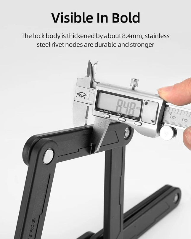 ROCKBROS Bike Lock Zinc Alloy Four-Digit Security Anti-Theft Lock Foldable Password 85CM Lock Door MotorBike Accessories