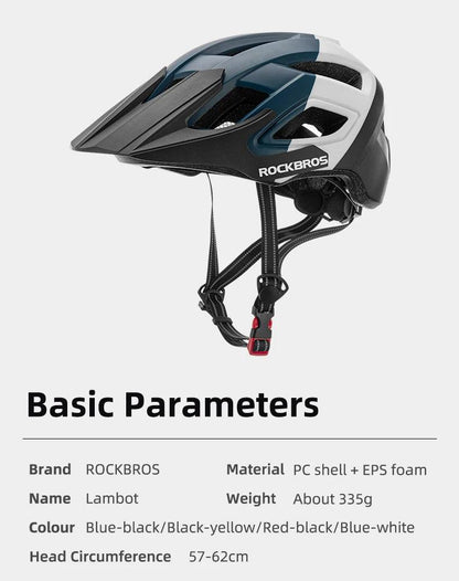 ROCKBROS Electric Bicycle Helmet Men Women Breathable Shockproof MTB Road Bike Safety Helmet Cycling Aero Helmet Bike Equipment