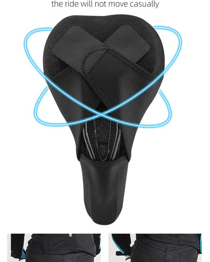 ROCKBROS Silicone Bicycle Saddle Hollow Breathable MTB Bike Seat Cushion Cover Mat Silica gel Saddle Cycling Accessories Part