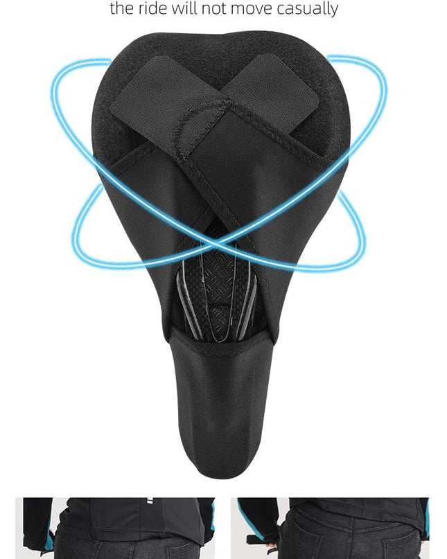 ROCKBROS Silicone Bicycle Saddle Hollow Breathable MTB Bike Seat Cushion Cover Mat Silica gel Saddle Cycling Accessories Part