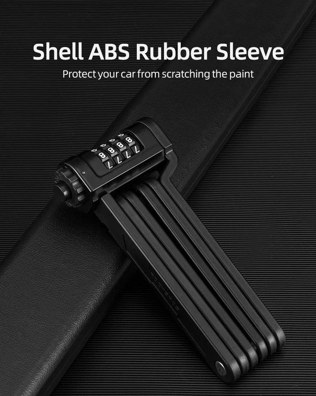 ROCKBROS Bike Lock Zinc Alloy Four-Digit Security Anti-Theft Lock Foldable Password 85CM Lock Door MotorBike Accessories