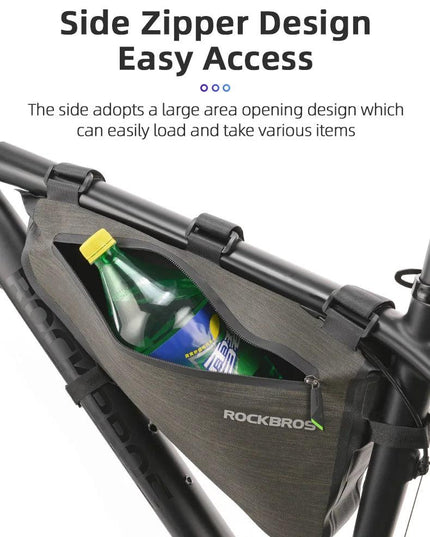 ROCKBROS Rainproof Bike Bag Large Capacity MTB Road Frame Bag Triangle Pouch Waterproof Caulking Bicycle Bag Pannier Accessories