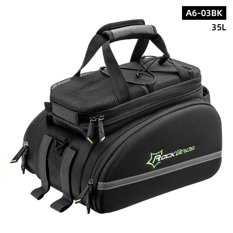 ROCKBROS Bicycle Carrier Bag MTB Bike Rack Bag Trunk Pannier Cycling Multifunctional Large Capacity Travel Bag With Rain Cover