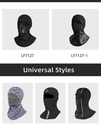 ROCKBROS Winter Cycling Mask Fleece Thermal Keep Warm Windproof Cycling Face Mask Balaclava Ski Mask Fishing Skiing Hat Headwear