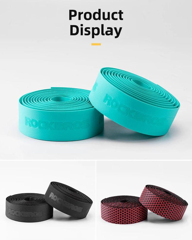 ROCKBROS Cycling Handle Belt Bike Bicycle Cork Sport Handlebar Bandage Wrap Bent Bar EVA Tape+2 Bar Plug Bicycle Accessories