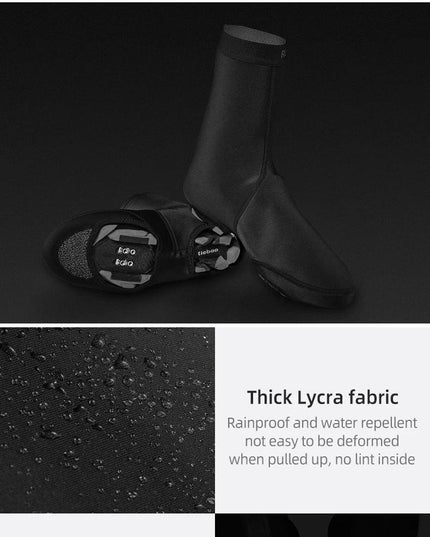 ROCKBROS Winter Waterproof Cycling Shoe Cover Reflective Thermal Elastic Rainproof Bike Shoe Cover Cycling Overshoes Boot Covers
