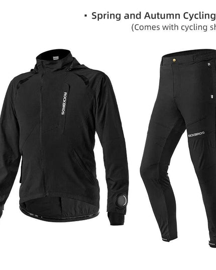 ROCKBROS Men's Cycling Clothing Sets Spring Autumn Breathable Cycling Jacket Comfortable Thin Unisex Outdoor Sport Suit EUR Size
