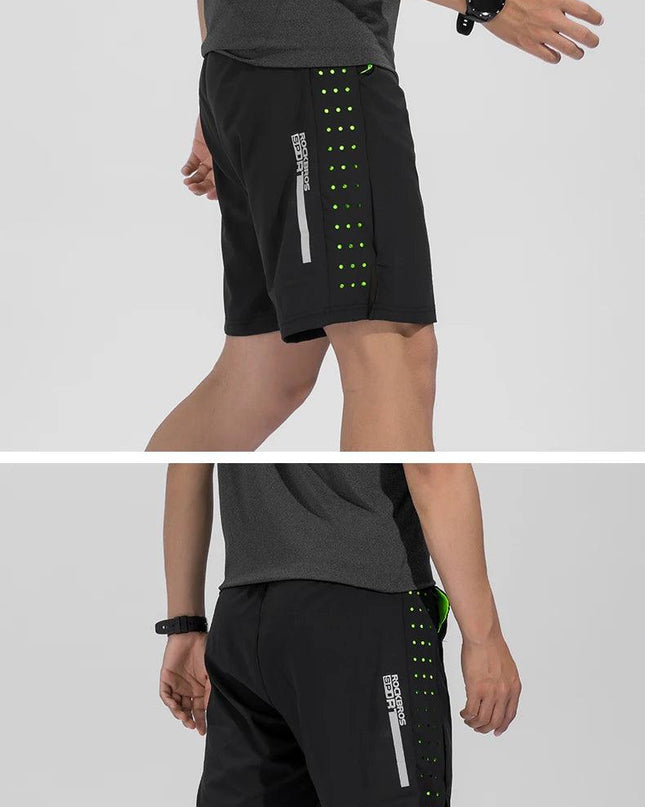 ROCKBROS Running Shorts Unisex Clothing Exercise Gym Shorts Spandex Jogging Fitness Breathable Cycling Outdoor Sports Asian Size