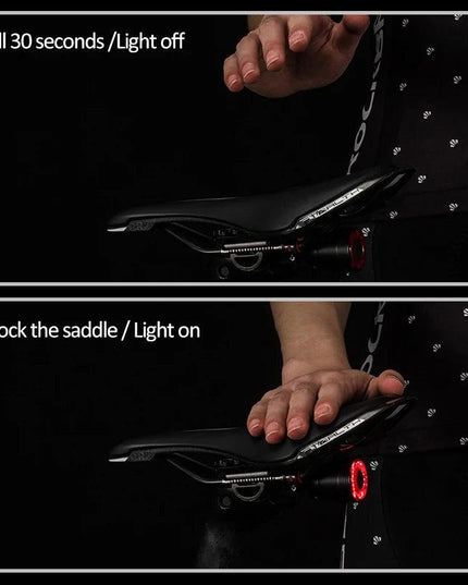 ROCKBROS Bicycle Smart Auto Brake Sensing Light IPx6 Waterproof LED Charging Cycling Taillight Bike Rear Light Accessories Q5