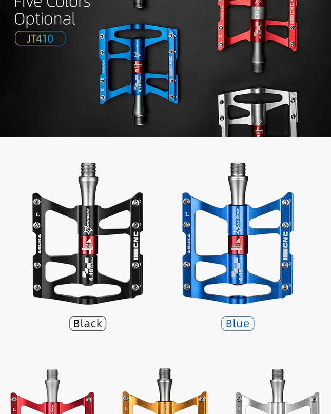 ROCKBROS Mountain Bike Bicycle Pedals Cycling Ultralight Aluminium Alloy 4 Bearings MTB Pedals Bicicleta Bike Pedals Flat BMX