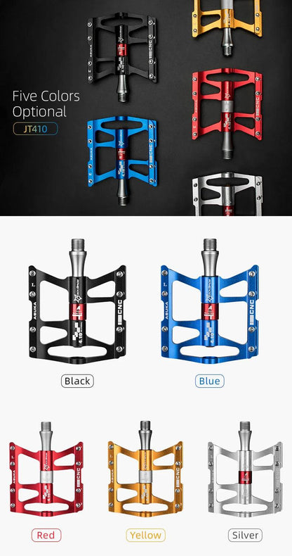 ROCKBROS Mountain Bike Bicycle Pedals Cycling Ultralight Aluminium Alloy 4 Bearings MTB Pedals Bicicleta Bike Pedals Flat BMX