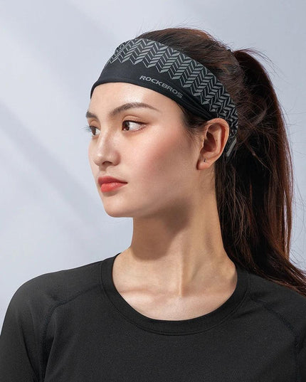 ROCKBROS Sport Headband Cycling Running Sweatband Fitness Yoga Gym Headscarf Sweat Hair Band Bandage Men Women Elastic Head Band