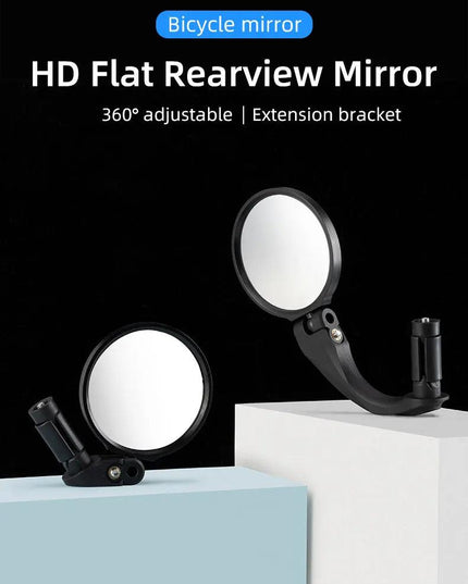 ROCKBRSO HD View MTB Road Bike Mirrors 360 Angle Adjustable Handlebar Wide Range Rearview Mirror For Motorcycle Accessories
