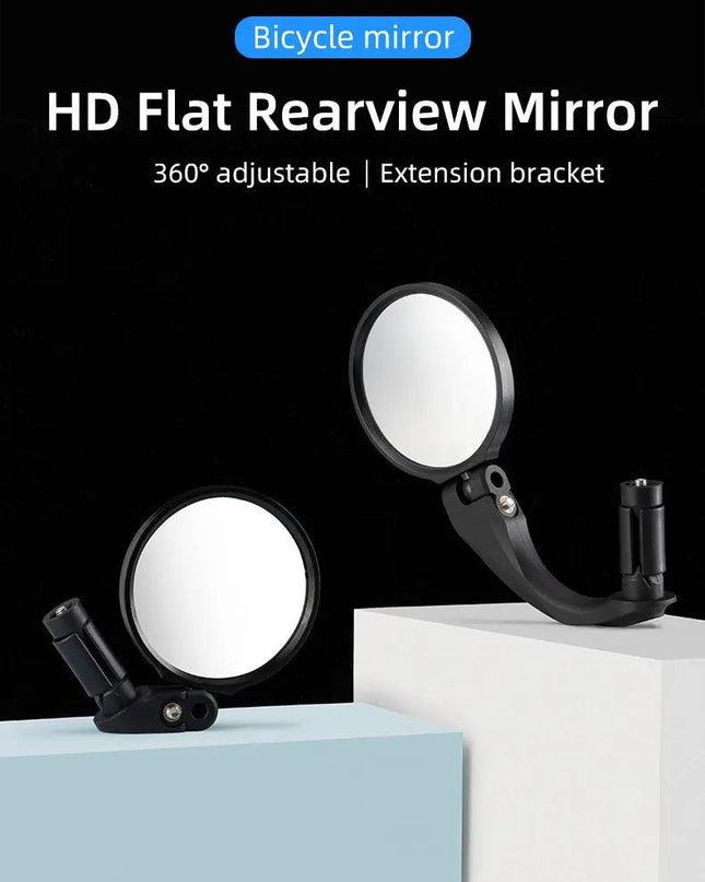 ROCKBRSO HD View MTB Road Bike Mirrors 360 Angle Adjustable Handlebar Wide Range Rearview Mirror For Motorcycle Accessories