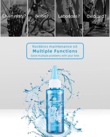 ROCKBROS Bicycle Lubricating Oil Antirust Mountain Bicycle Bearing Gear Dustproof Corrosion Resistance Bike Chain Oil Portable