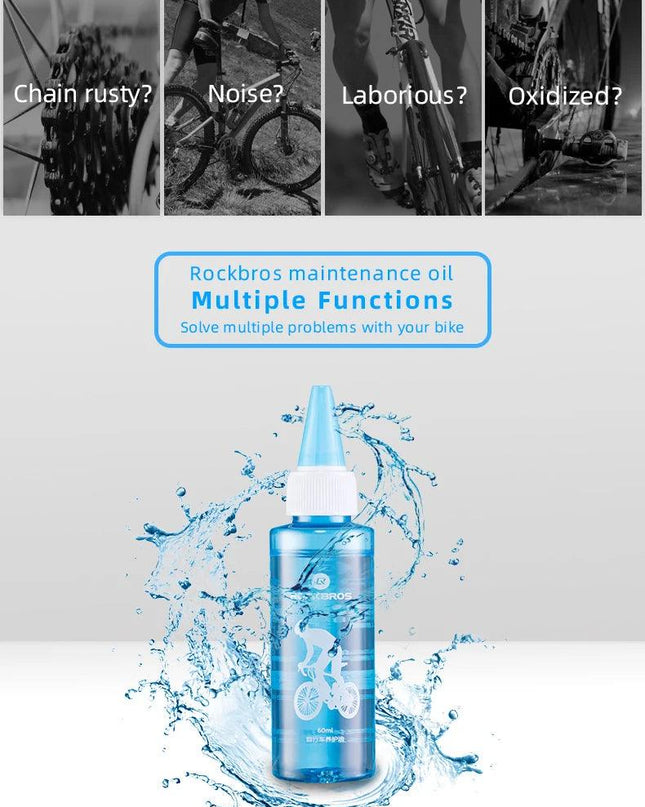 ROCKBROS Bicycle Lubricating Oil Antirust Mountain Bicycle Bearing Gear Dustproof Corrosion Resistance Bike Chain Oil Portable