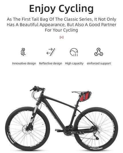 ROCKBROS Bike Bag 3D Shell Rainproof Saddle Bag Reflective Bicycle Bag Shockproof Cycling Rear Seatpost Bag MTB Bike Accessories
