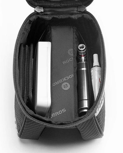 ROCKBROS Front Bike Bag Sensitive Touch Screen Reflective 1L Bicycle Bag Double Zipper Separate Storage Bag MTB Bike Accessories
