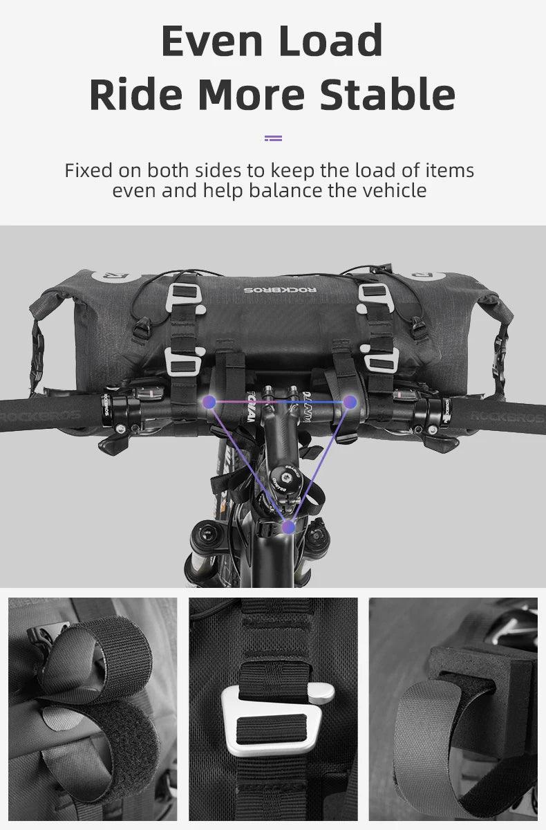 ROCKBROS Bicycle Bag Big Capacity Waterproof Front Tube Cycling Bag MTB Handlebar Bag Front Frame Trunk Pannier Bike Accessories