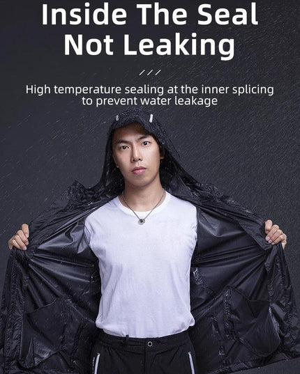 ROCKBROS Cycling Waterproof Jacket Men Breathable Reflective Hooded Raincoat Waterproof  Outdoor Sport Windbreaker European Size