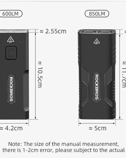 ROCKBROS 2T6 LED Bicycle Light 10W 10000 mAh Bike Front Lamp Flashlight Cycling Equipment MTB Headlight Super Bright Flashlight