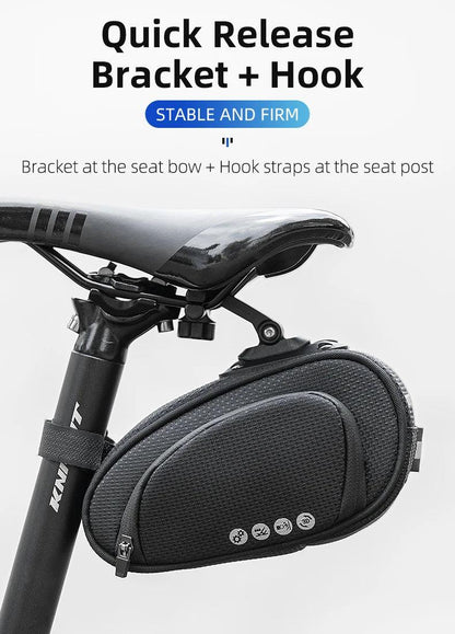 ROCKBROS Rainproof Bicycle Bag Shockproof Bike Saddle Bag For Refletive Rear Large Capatity Seatpost MTB Bike Bag Accessories