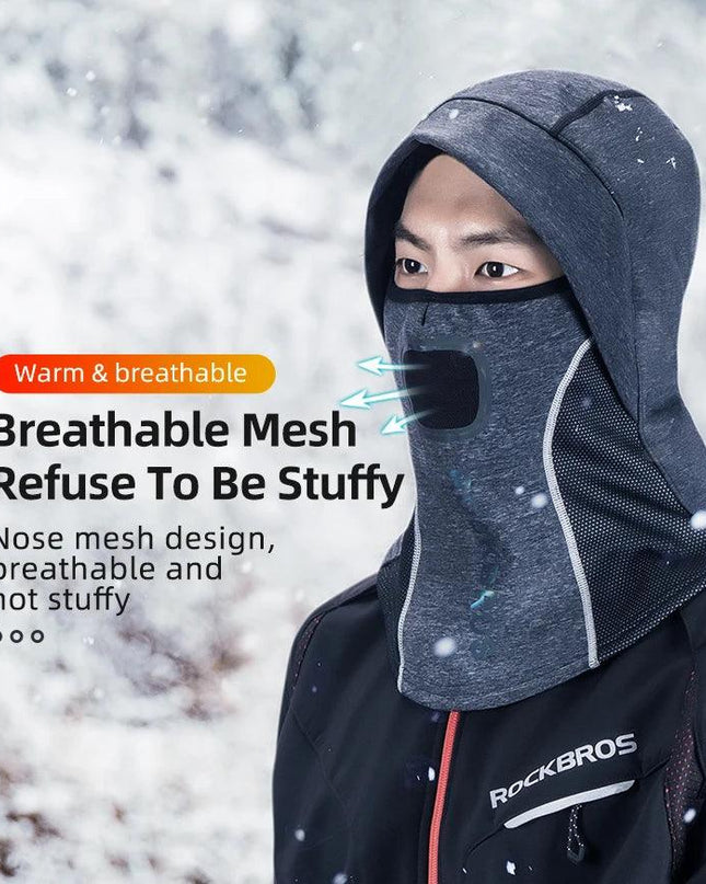 ROCKBROS Winter Cycling Mask Fleece Thermal Keep Warm Windproof Cycling Face Mask Balaclava Ski Mask Fishing Skiing Hat Headwear