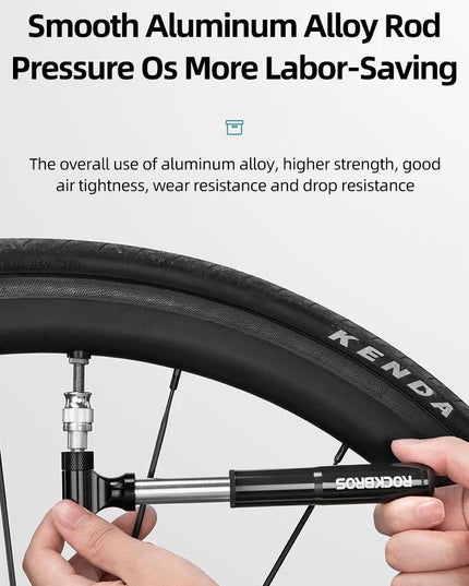 ROCKBROS Bicycle Tools 130Psi AV/FV Aluminum Alloy Pump Multi Tool Soft Rubber Tire Patch Tire Lever Multitool Bike Accessories