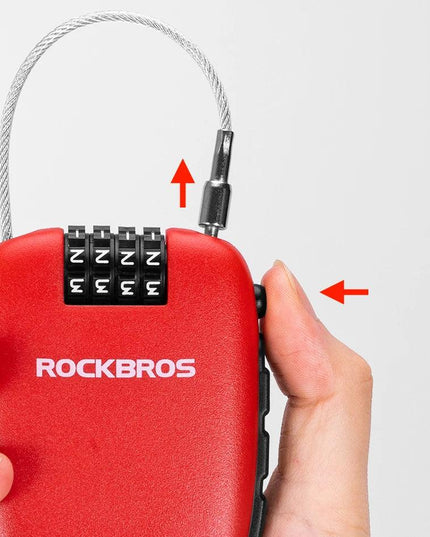 ROCKBROS Telescopic Bicycle Lock Anti-theft bike Lock Cable Helmet Lock Chain Backpack Cycling Password Lock Bike Accessories