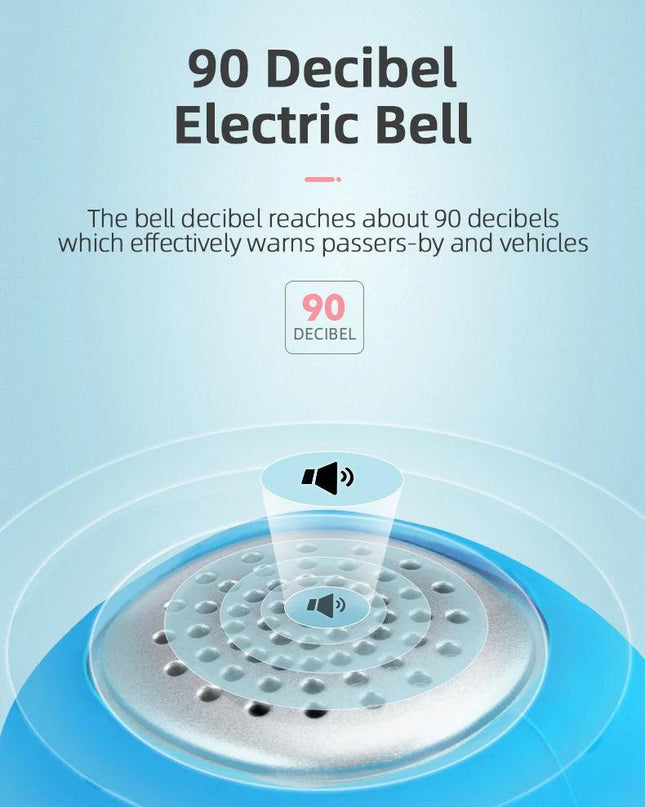ROCKBROS Electric Cycling Bell 90 dB Horn Rainproof MTB Bicycle Handlebar Silica Gel Shell Ring Bike Bell Bicycle Accessories