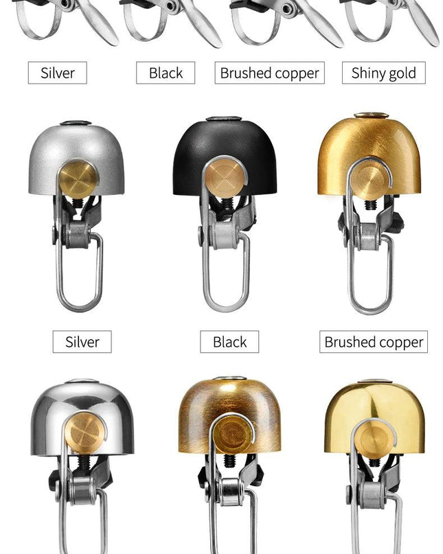 ROCKBROS Bicycle Vintage Brass Bell Ring Clear Sound Quality MTB Road Bike Retro Bell Cycling Children Horn Kid Bike Accessories