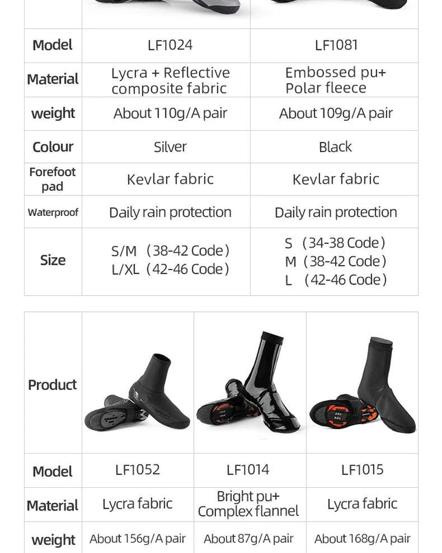 ROCKBROS Winter Waterproof Cycling Shoe Cover Reflective Thermal Elastic Rainproof Bike Shoe Cover Cycling Overshoes Boot Covers