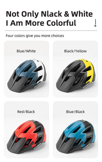 ROCKBROS Bicycle Helmet LED Light Rechargeable Cycling Helmet Mountain Road Bike Helmet Sport Safe Hat For Man Cycling Equipment