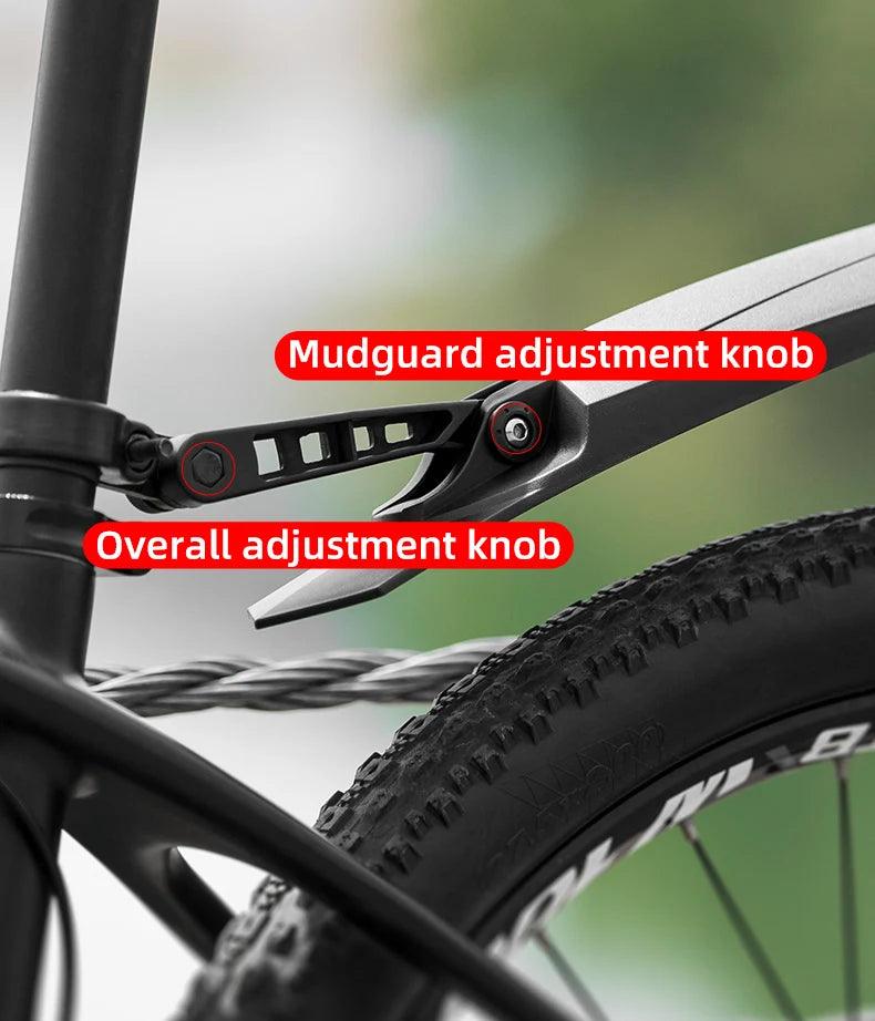 ROCKBROS Fender Mtb Rubber Tail Soft MTB Bike MTB Bike Widen Front Rear Mudguard Adjust Any Angle Fender Bike Accessories