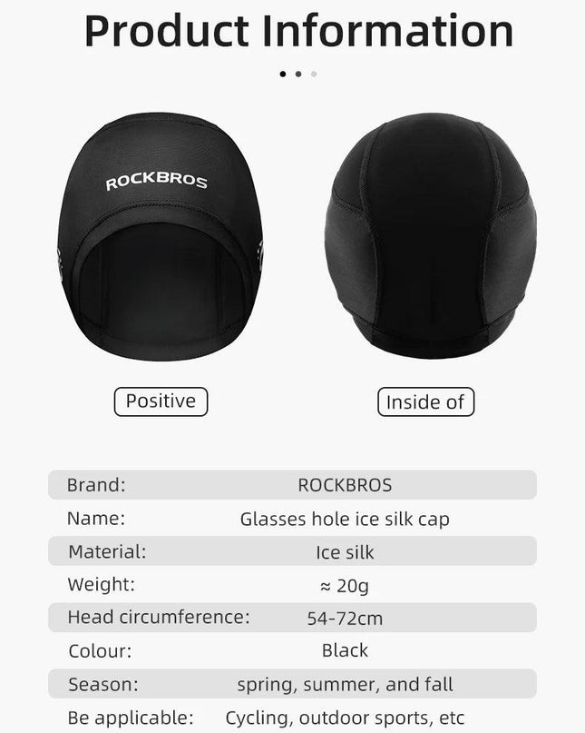 ROCKBROS Cycling Women Men's Cap Balaklava With Glasses Holes Anti-uv High Elasticity Breathable Reflective Bandana Cycling Hat