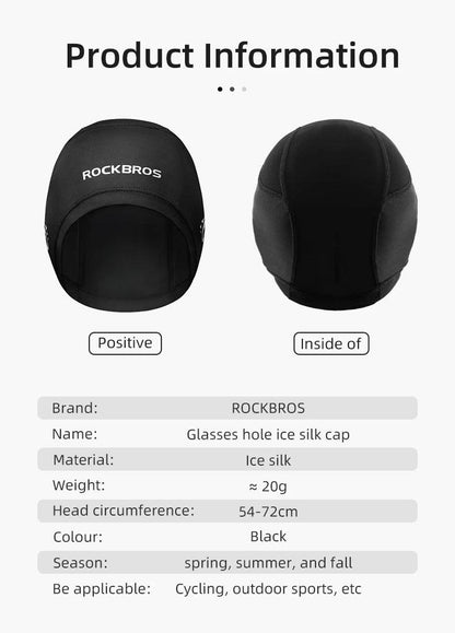 ROCKBROS Cycling Women Men's Cap Balaklava With Glasses Holes Anti-uv High Elasticity Breathable Reflective Bandana Cycling Hat