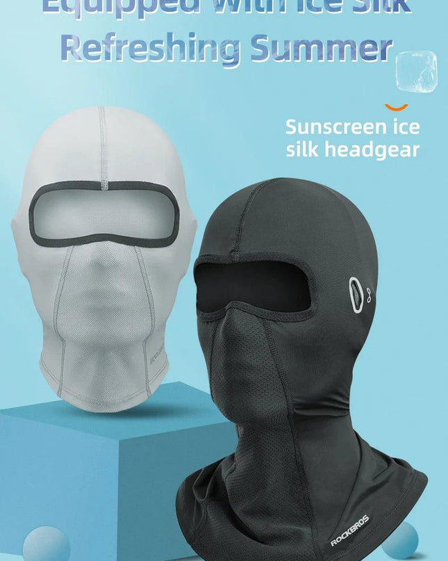 ROCKBROS Cycling Mask Summer UV Protection Balaclava Glasses Face Breathable Hole Men Women Quick-Drying Bicycle Ice silk Mask